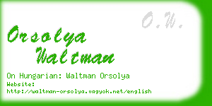 orsolya waltman business card